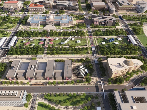 An aerial view of the track