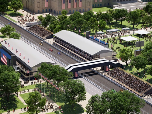 Aerial view of the track