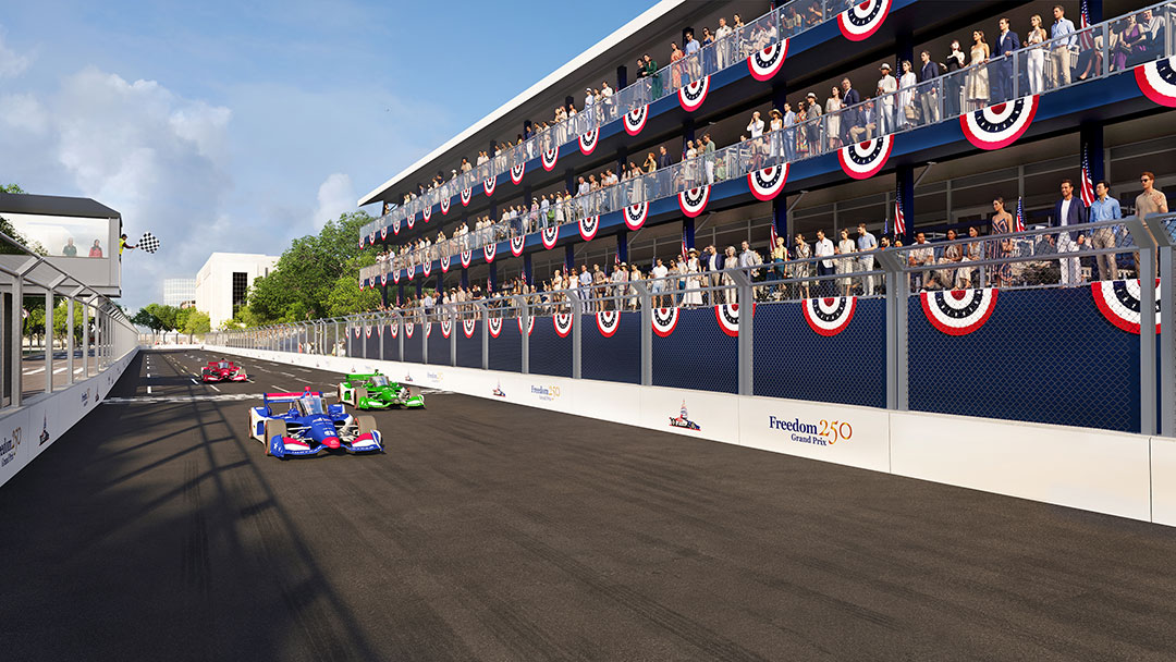 A render of cars on track