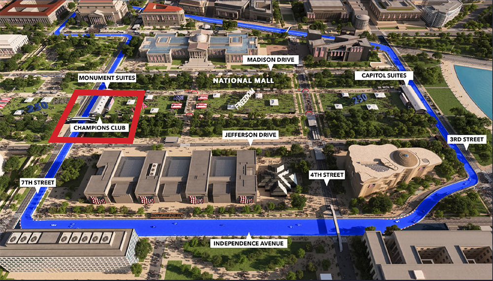 Aerial view of the Champions Club